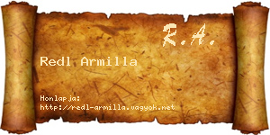 Redl Armilla névjegykártya
